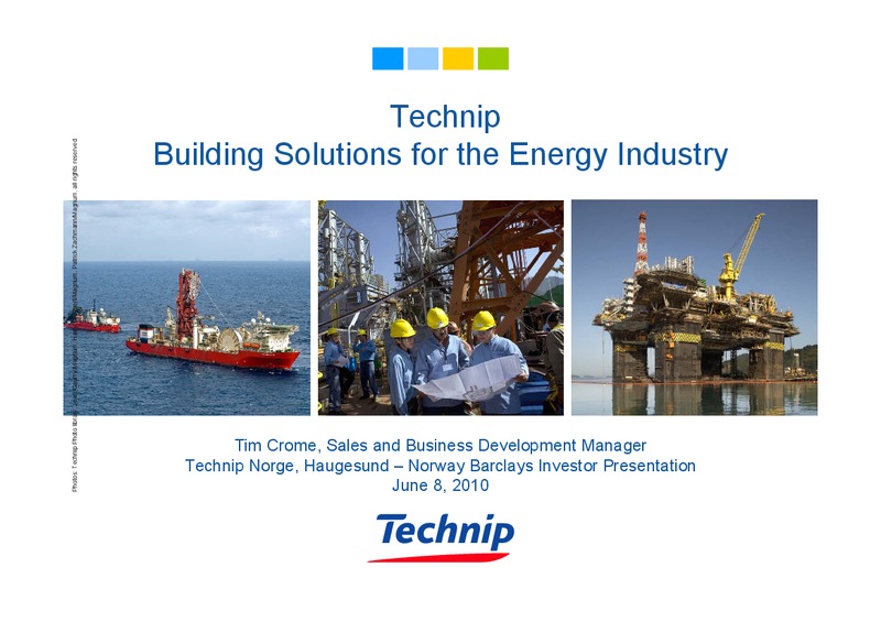 NORWAY BARCLAYS INVESTOR PRESENTATION – Technip – slide 1