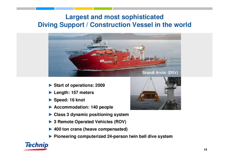 NORWAY BARCLAYS INVESTOR PRESENTATION – Technip – slide 13