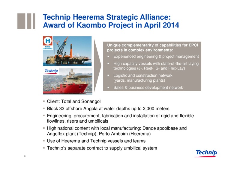 UBS REVERSE ROADSHOW – Technip – slide 7