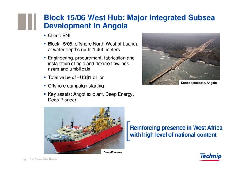 UBS REVERSE ROADSHOW – Technip – slide 23
