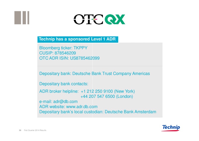 UBS REVERSE ROADSHOW – Technip – slide 55