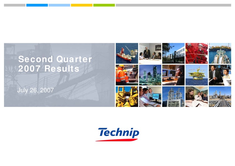 Q2 2007 RESULTS – Technip – slide 1