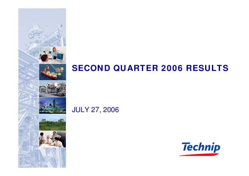 Q2 2006 RESULTS – Technip – slide 1