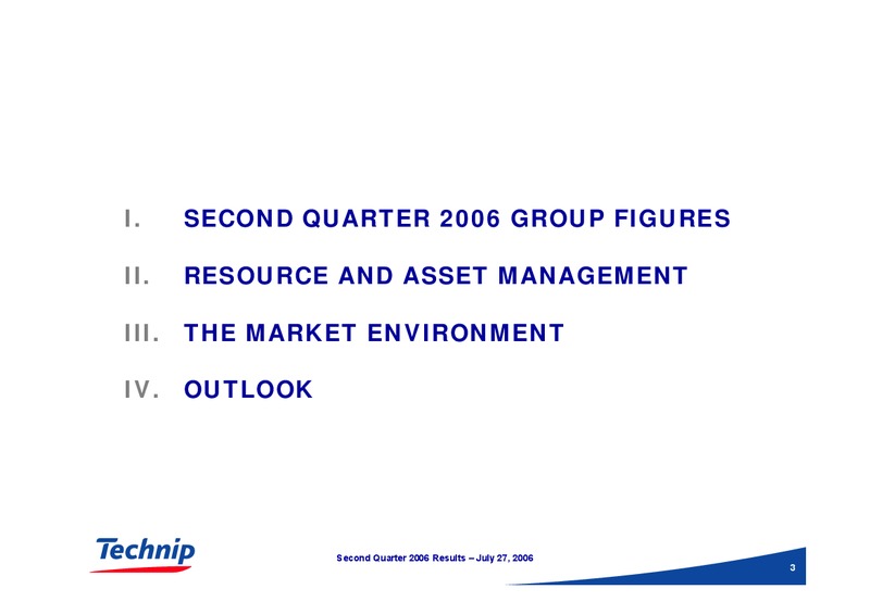 Q2 2006 RESULTS – Technip – slide 3
