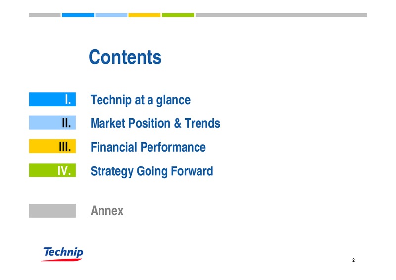 SEPTEMBER 2008 INVESTOR PRESENTATION – Technip – slide 2