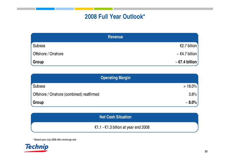 SEPTEMBER 2008 INVESTOR PRESENTATION – Technip – slide 23