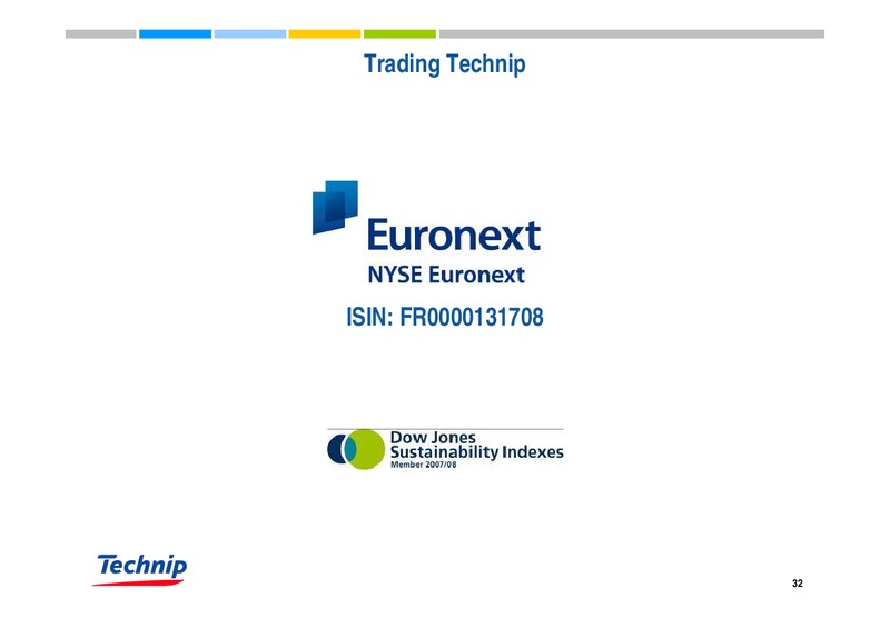 SEPTEMBER 2008 INVESTOR PRESENTATION – Technip – slide 31