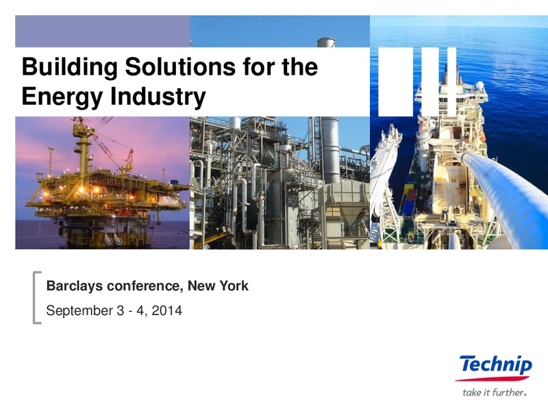 BARCLAYS CONFERENCE – Technip – slide 1