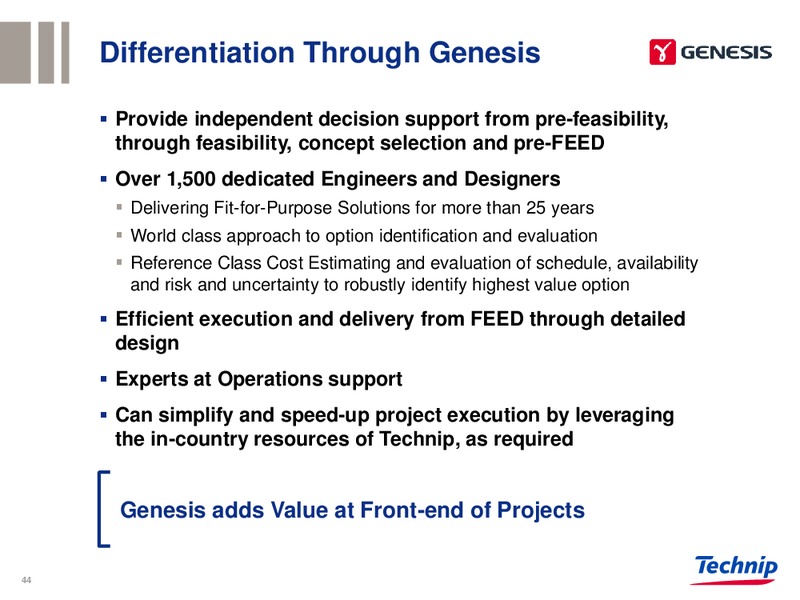 BARCLAYS CONFERENCE – Technip – slide 43