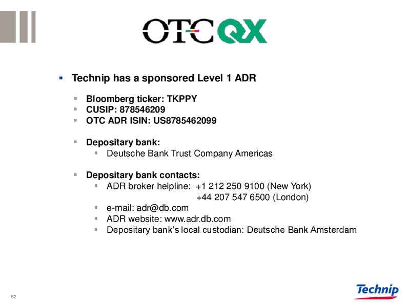 BARCLAYS CONFERENCE – Technip – slide 61