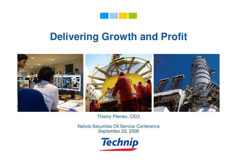 NATIXIS SECURITIES OIL SERVICE CONFERENCE – Technip – slide 1