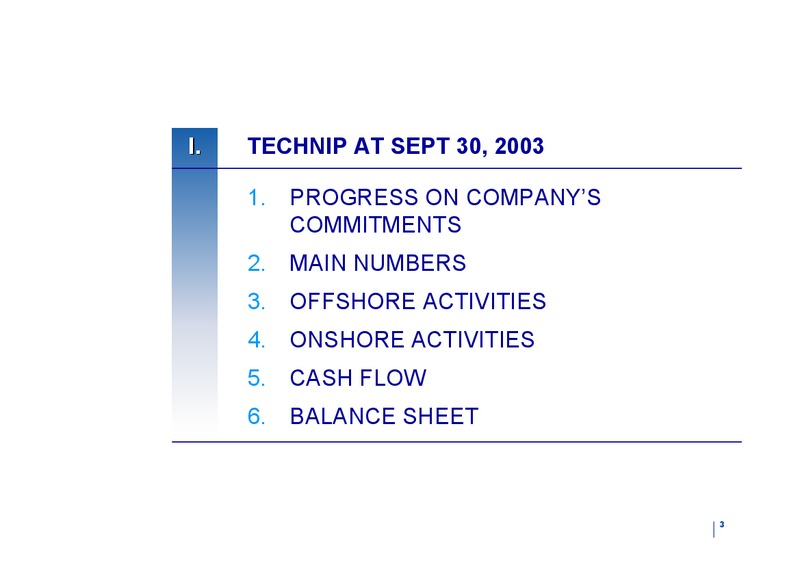 Q3 2003 RESULTS – Technip – slide 3