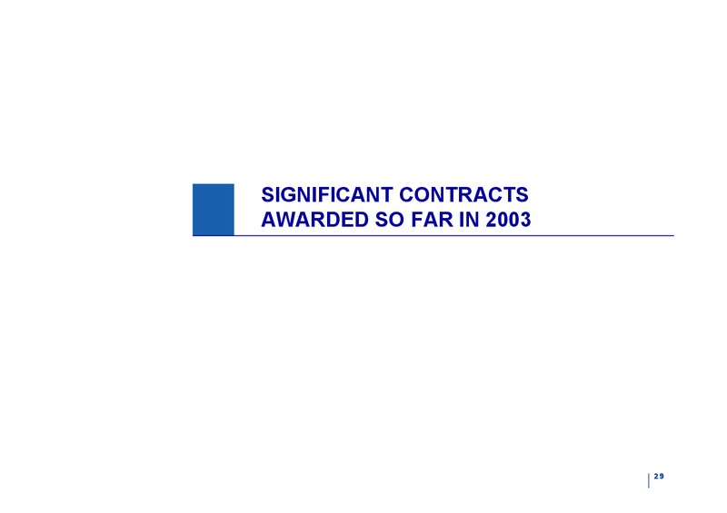 Q3 2003 RESULTS – Technip – slide 28