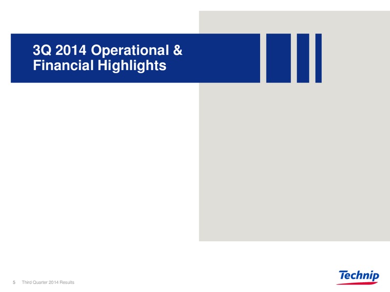Q3 2014 RESULTS – Technip – slide 4