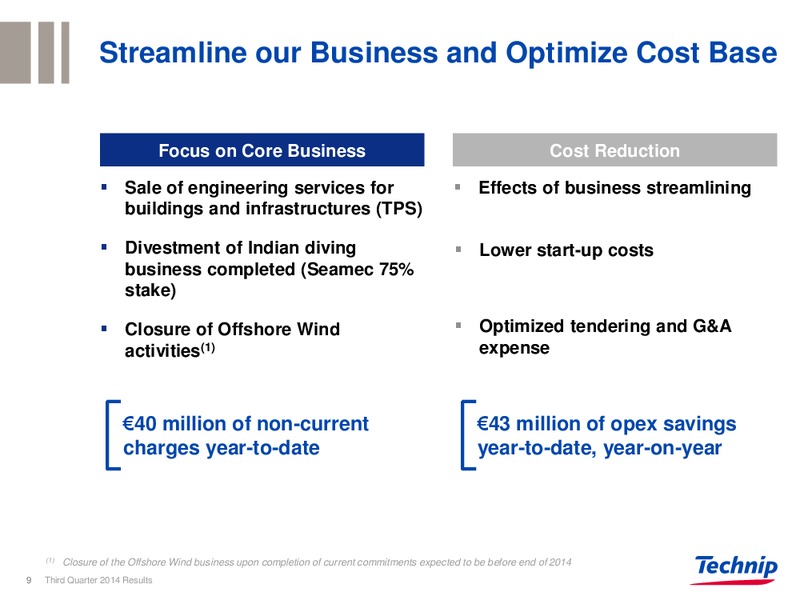 Q3 2014 RESULTS – Technip – slide 8
