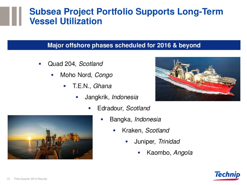 Q3 2014 RESULTS – Technip – slide 12