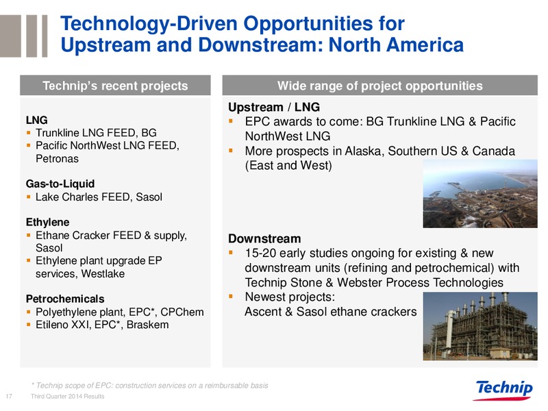 Q3 2014 RESULTS – Technip – slide 16