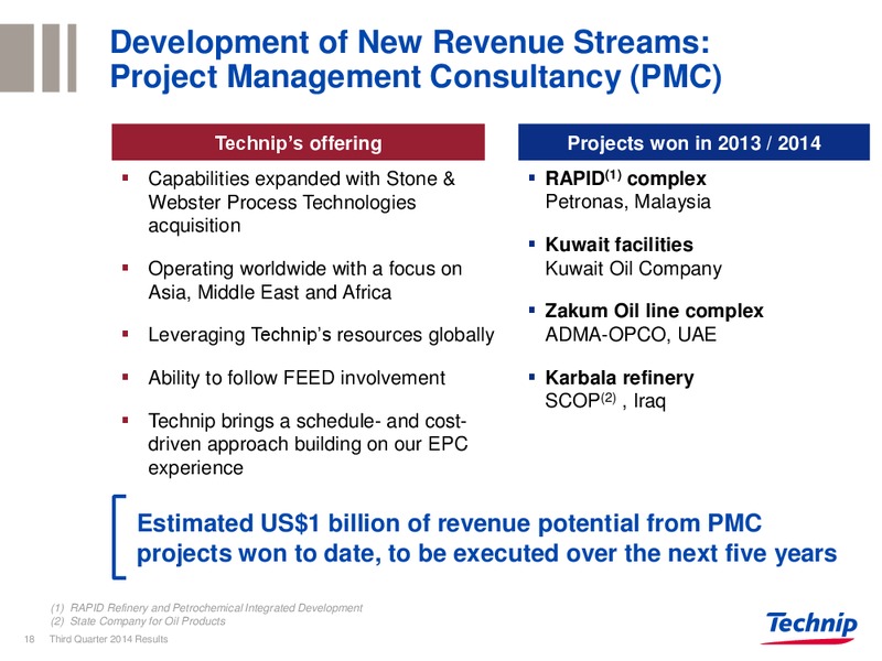 Q3 2014 RESULTS – Technip – slide 17