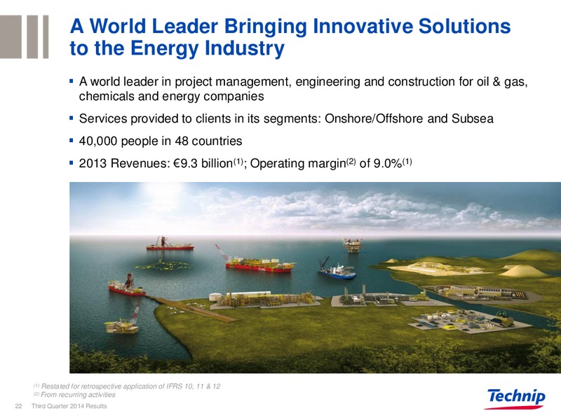 Q3 2014 RESULTS – Technip – slide 21