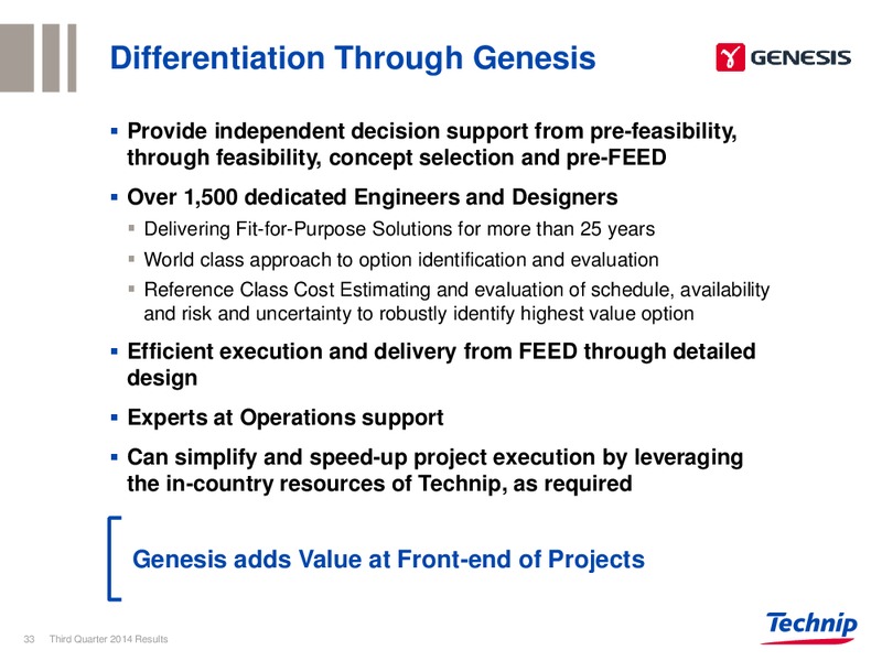 Q3 2014 RESULTS – Technip – slide 32