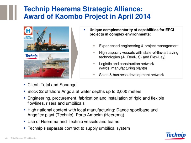 Q3 2014 RESULTS – Technip – slide 39