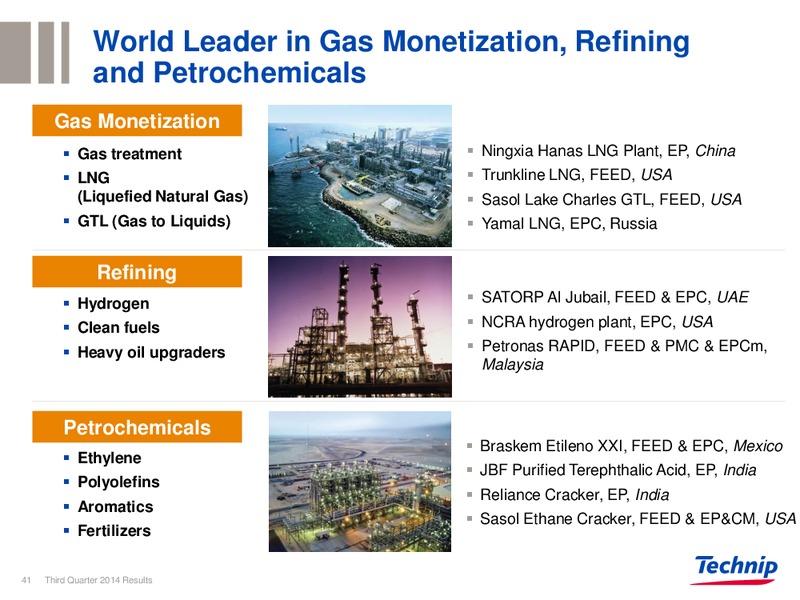 Q3 2014 RESULTS – Technip – slide 40