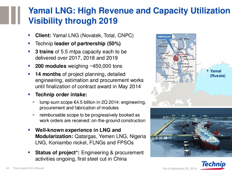 Q3 2014 RESULTS – Technip – slide 42