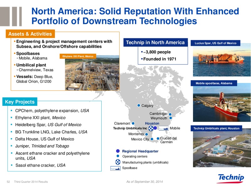 Q3 2014 RESULTS – Technip – slide 51