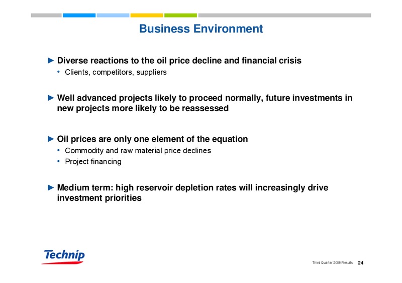 Q3 2008 RESULTS – Technip – slide 24