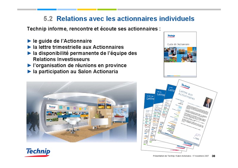NOVEMBER 2007 CORPORATE PRESENTATION – Technip – slide 38