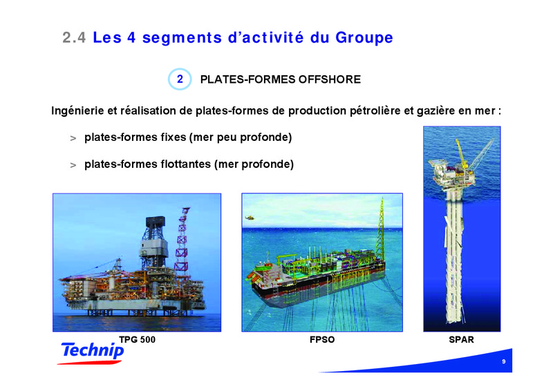 NOVEMBER 2006 CORPORATE PRESENTATION – Technip – slide 9
