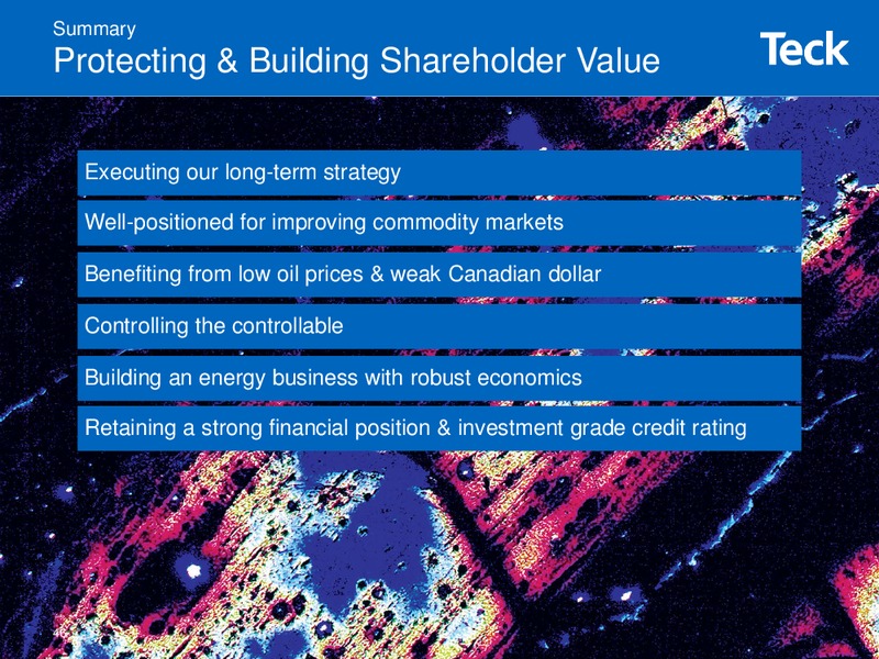 VANCOUVER INVESTORS LUNCHEON – Teck Resources Limited – slide 45