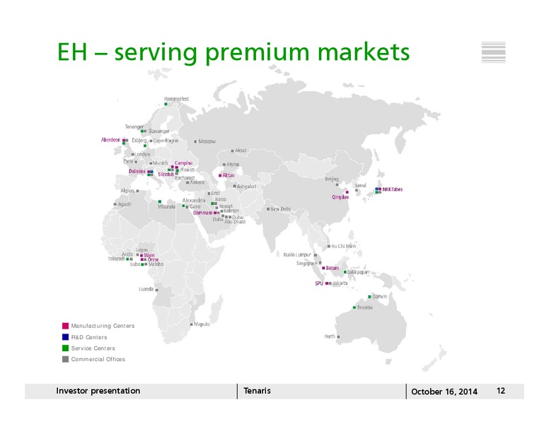 INVESTOR PRESENTATION – Tenaris Sa – slide 11