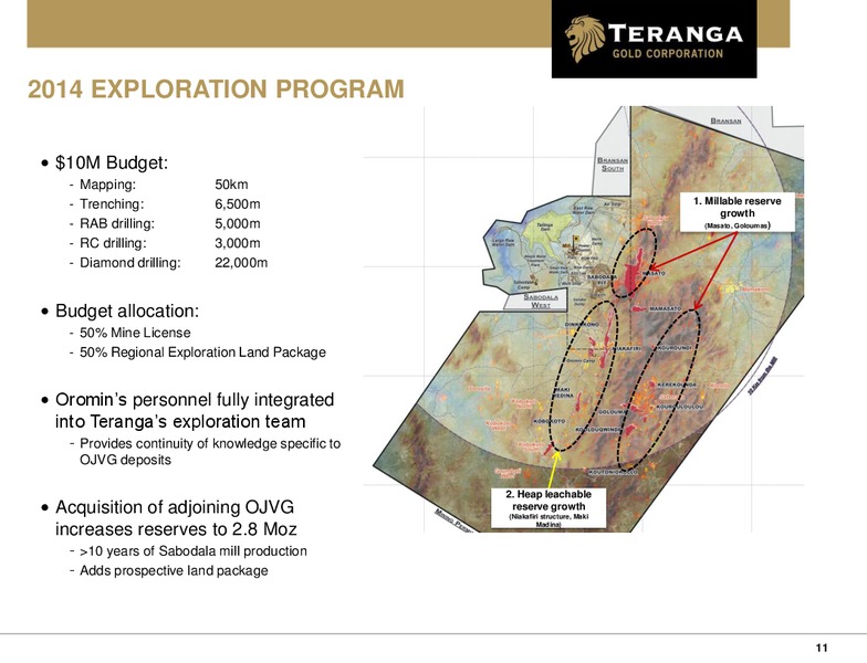 Investor Presentation – Teranga Gold Corporation – slide 10