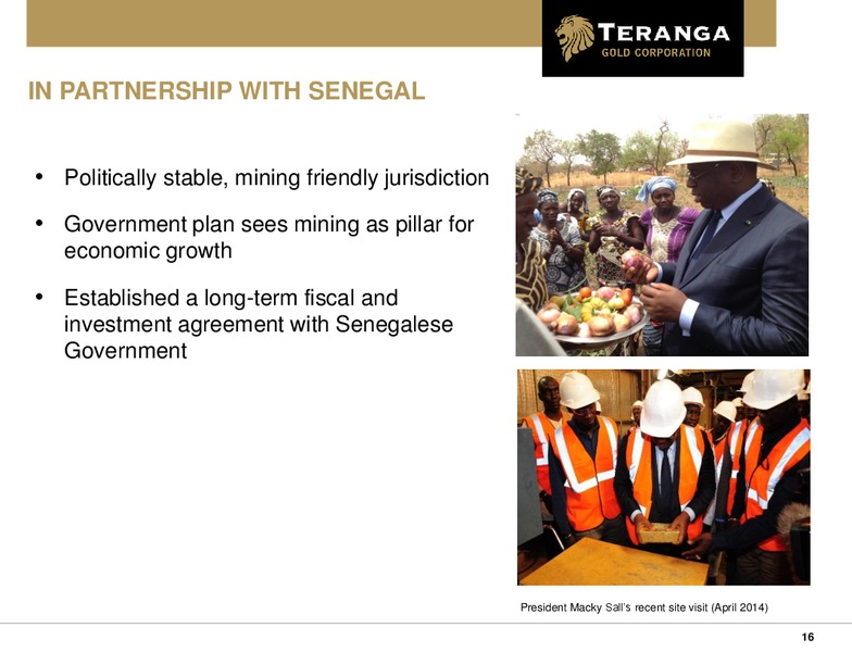 BANK OF AMERICA MERRILL LYNCH CANADA MINING CONFERENCE – Teranga Gold Corporation – slide 15