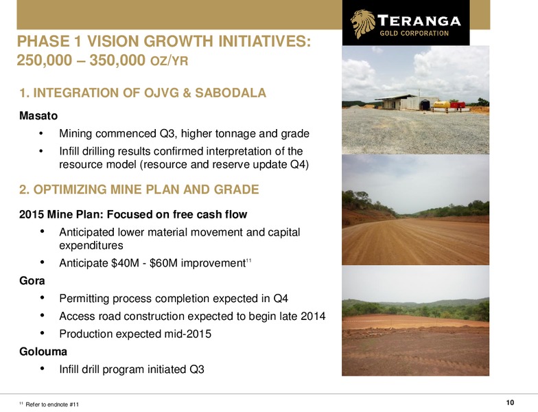 INVESTOR PRESENTATION – Teranga Gold Corporation – slide 9