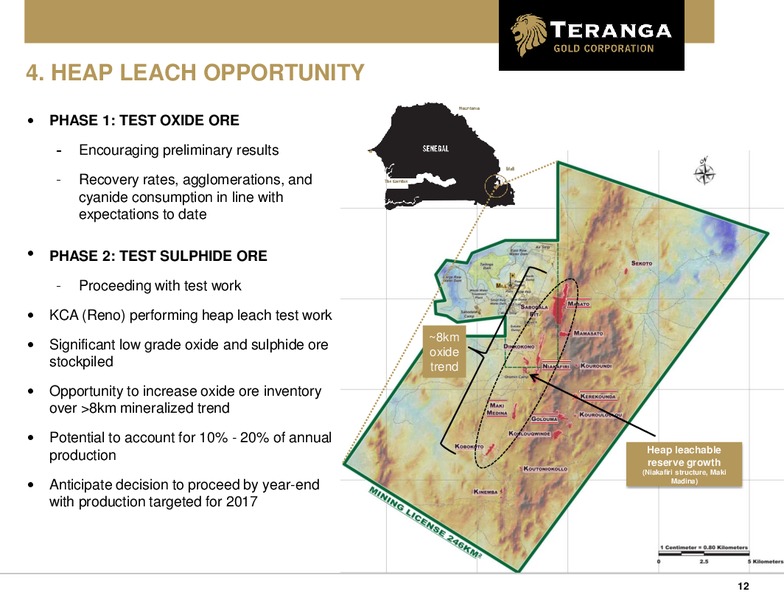 INVESTOR PRESENTATION – Teranga Gold Corporation – slide 11