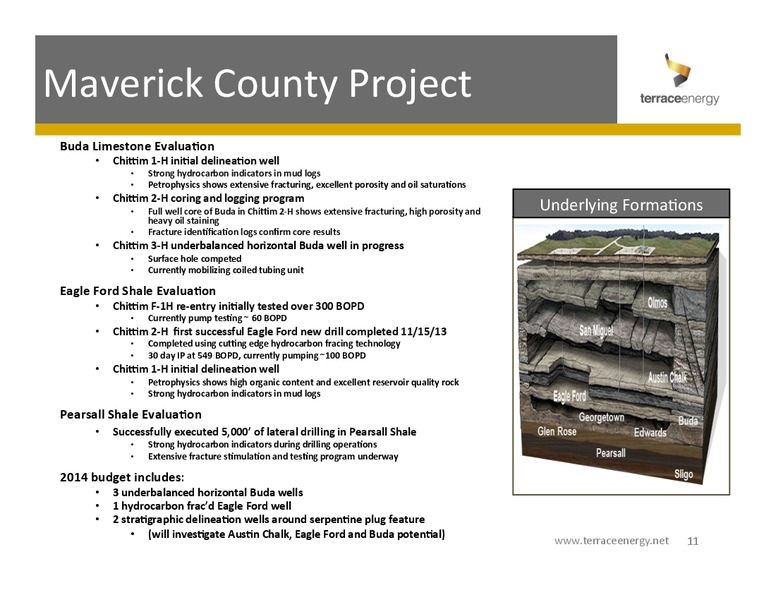 Corporate Overview – Terrace Energy Corp. – slide 10