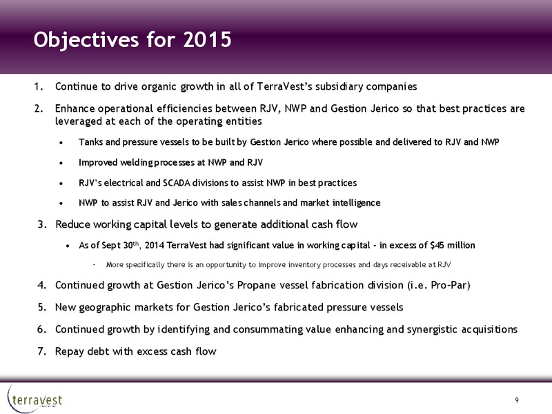 Investor Presentation – Terravest Capital Inc. – slide 8