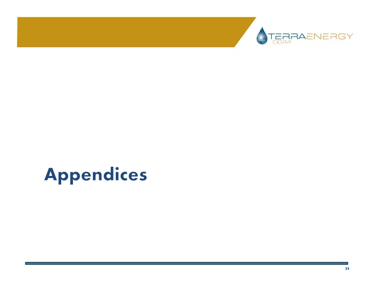 INVESTOR PRESENTATION – Terra Energy Corp. – slide 22