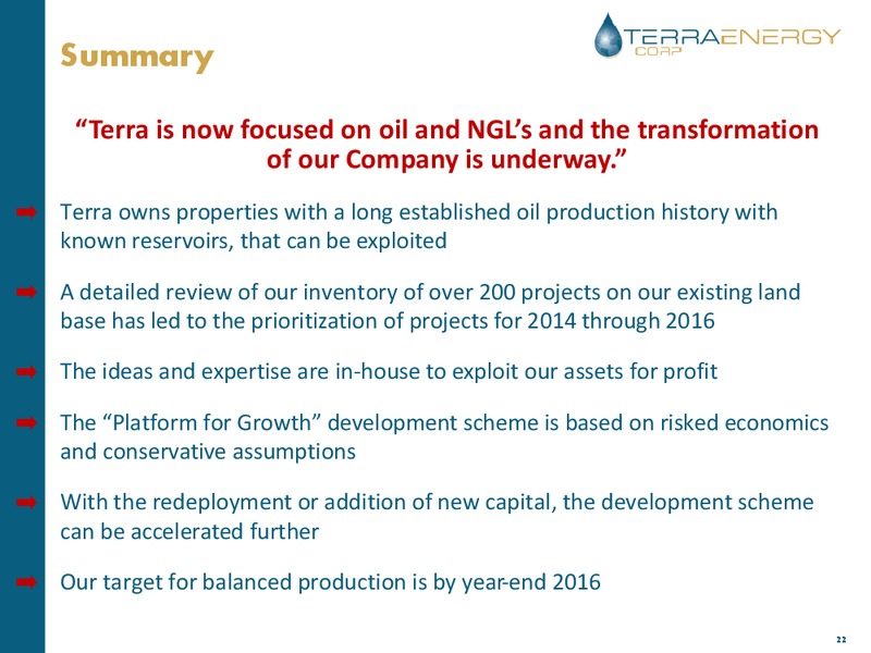 Investor Presentation – Terra Energy Corp. – slide 21