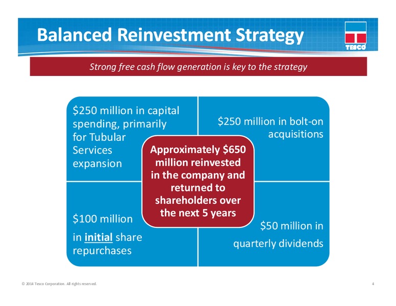 The Global Alternative – Tesco Corporation – slide 3