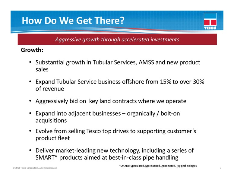 The Global Alternative – Tesco Corporation – slide 6