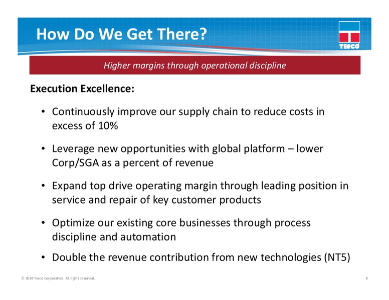The Global Alternative – Tesco Corporation – slide 7