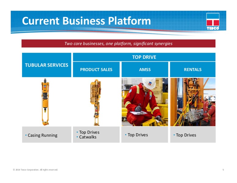 Company Update – Tesco Corporation – slide 4