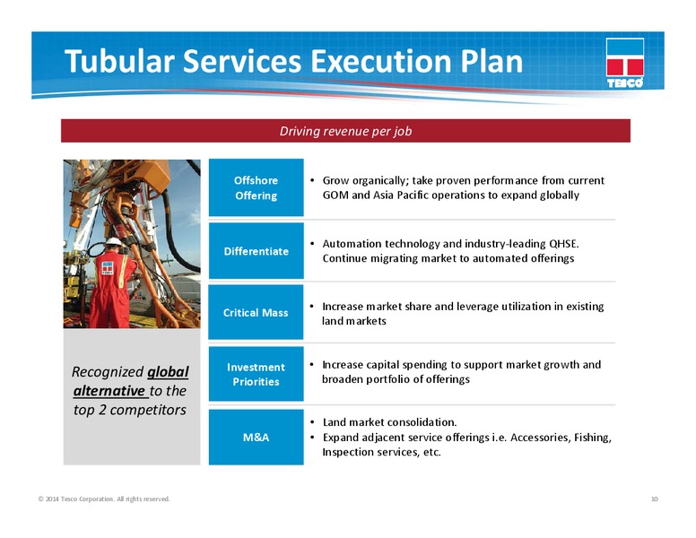 Company Update – Tesco Corporation – slide 9