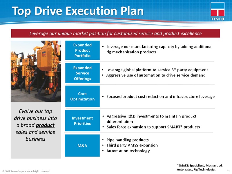 Corporate Update – Tesco Corporation – slide 11
