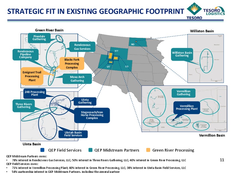 TLLP ACQUIRES QEP FIELD SERVICES ASSETS – Tesoro Logistics Lp – slide 10