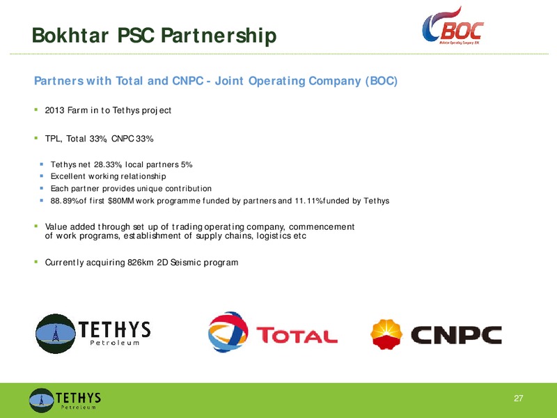 MARCH 2015 CORPORATE PRESENTATION – Tethys Petroleum Ltd. – slide 26