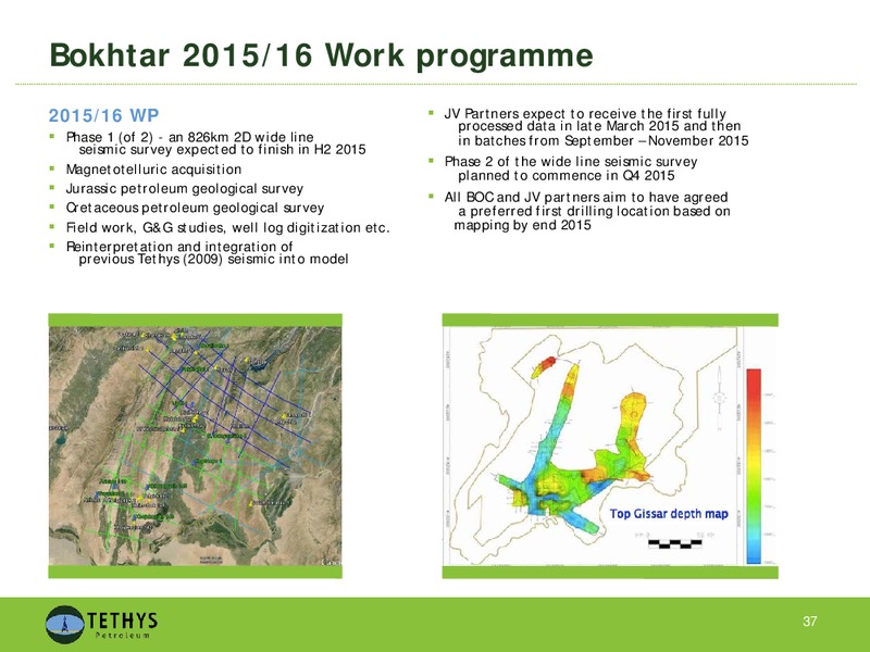 MARCH 2015 CORPORATE PRESENTATION – Tethys Petroleum Ltd. – slide 34